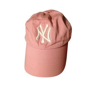 Danelley Women's Slideback Hat Pink Adjustable Embroidered New York Yankees Logo